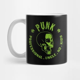 PUNK Professional Uncle No Kids Funny Skull Punk Rocker Mug